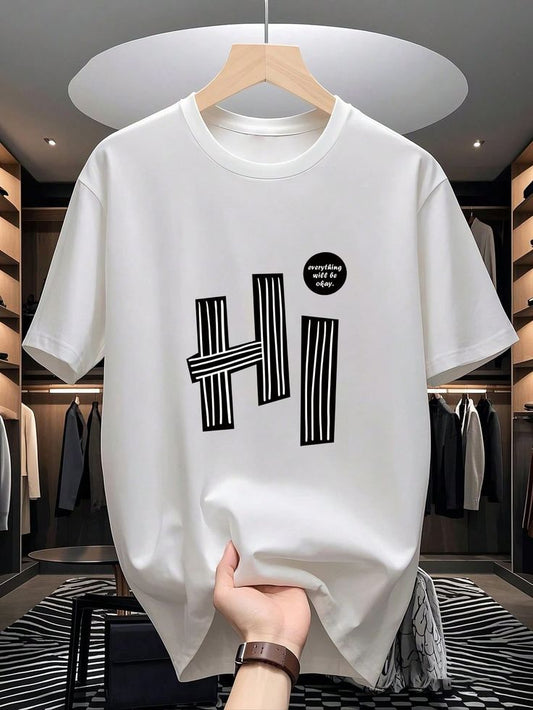 Hi printed T shirt For Men