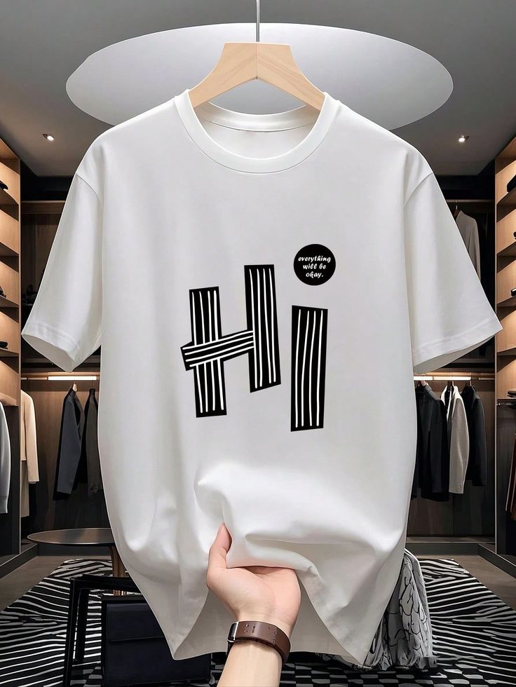 Hi printed T shirt For Men